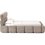 Dark Beige Upholstered Bed (Tayla) 140x200