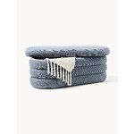 Grey Blue Upholstered Bench (Alto)