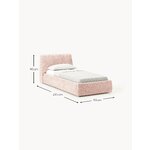 Peach-colored upholstered bed (Cloud) 90x200