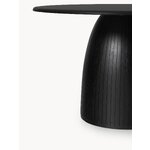 Black Round Solid Wood Dining Table (Nelly) D=120