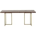 Brown-gold dining table class (dutchbone)