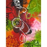 Rankų darbo paveikslas „Mozaic Red“, 2 vnt. (Malerifabrikken), 30x40