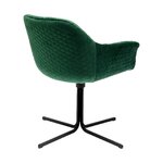 Zaļa dizaina samta krēsls colmar (rupjš dizains) vesels, kastē