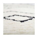 Balto rašto medvilnės dizaino kilimas Victor juodas (Prancūzija) 135x190cm visas, dėžutėje