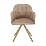 Beige swivel velvet chair (lola) hall sample, with cosmetic defects.
