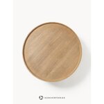 Pruun Ümmargune Täispuit Diivanilaud (Benno)