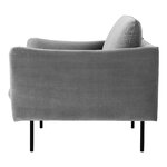 Gray velvet armchair (moby)