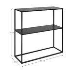 Musta metallihylly (Neptune), jossa kauneusvirhe