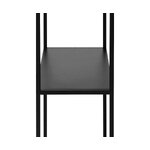 Musta metallihylly (Neptune), jossa kauneusvirhe