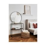 Musta metallihylly (Neptune), jossa kauneusvirhe