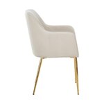 Beige-gold velvet chair (opening)