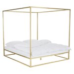 Golden four-poster bed (belle)