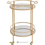 Golden serving trolley emilia (rough design) broken