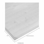 Brown solid wood worktop (oslo) (width 150cm)