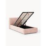 Peach-colored upholstered bed (Cloud) 90x200