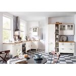 White solid wood oven cabinet (alby)
