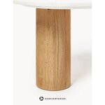 White and brown marble coffee table (naruto) with a cosmetic flaw.