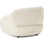 Šviesiai smėlio spalvos „Teddy-Bouclé“ dizaino fotelis (Alba)