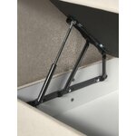 Кровать континентальная светло-бежевая (livia) 180x200 цельная