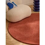 Terracotta Color Round Wool Rug (Mason)D=120
