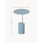 Light Blue Round Coffee Table Ciro (Metallbude)