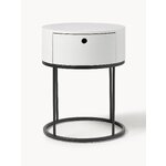 Black and white design bedside table polo (actona) intact
