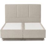 Dark beige continental bed (oberon) 140x200