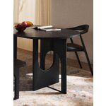 Black oval dining table (apollo) 180x90