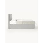 Light gray continental bed (livia) 180x200 whole