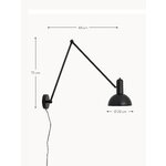 Black Wall lamp Freya (Nordal)