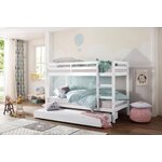 Solid wood white bunk bed (alpine)
