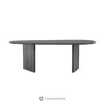 Dark oval dining table (grönvik) 100x220 whole