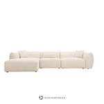 Rapallo-kulmasohva - Beige kangas / Vasen