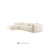 Rapallo-kulmasohva - Beige kangas / Vasen