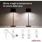 Rechargeable led table lamp olivia pro (zafferano) with a beauty bug