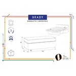 Light velvet bench / bed brady (bench &amp; berg)