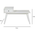 White bench with drawer lara (santiago pons)