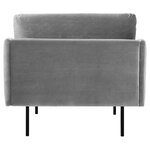 Gray velvet armchair (moby)