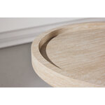 Beige side table (slatted) ⌀60