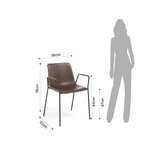 Ruda-juoda kėdė Victoria (tomasucci)