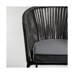 Melns iekštelpu un āra krēsls (Yanet)