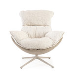 Smėlio spalvos pasukamas fotelis (Armela)