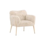 Beige pörröinen nojatuoli (zenzi)