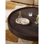 Tumši brūns apaļš masīvkoka kafijas galdiņš (Benno)