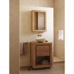 Kylpyhuoneen seinäkaappi peilillä, Plubia (kave home), jossa kosmeettisia virheitä.