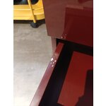 Brown high gloss bedside table (lennie) with cosmetic flaws