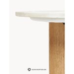 White and brown marble coffee table (naruto) with a cosmetic flaw.