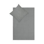 Комплект постельного белья из хлопка тёмно-серого цвета (arlene) 135х200+80х80 цел.