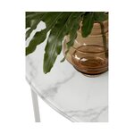 Sudraba marmora imitācijas kafijas galdiņš (antigva) ar skaistuma trūkumiem.