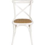 White solid wood chair cross (bizzotto) with cosmetic flaws.